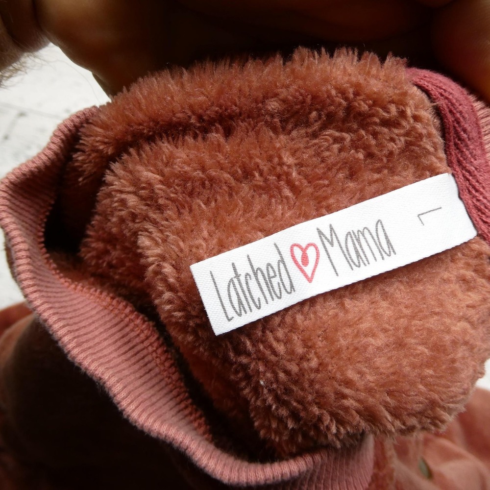 Latched‎ Mama Sweatshirt Womens Extra Large Pink Fleece Nursing Breastfeeding - Picture 3 of 9